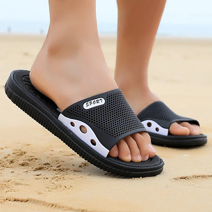 Men’s Casual One-Strap Slide Sandals – Lightweight Beach & Everyday Comfort Slip-On Shoes for Relaxed Wear