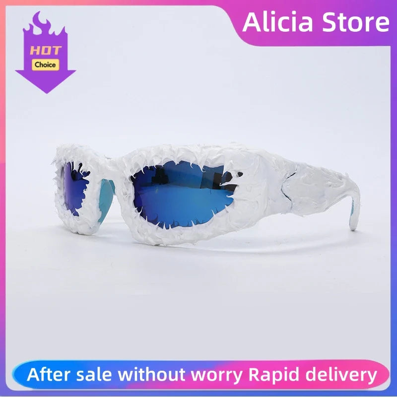 Hot Brteam Drip Glue Handmade Venom Sunglasses – Cool Street Style Unisex Sunglasses, Personalized Gifts for Rappers
