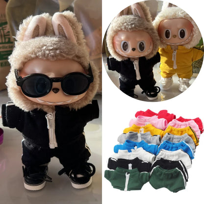 Fashion Sports Outfit for 15cm/17cm Labubu Dolls – Peaked Cap Suit Ropa Labubu Doll Clothes Accessories