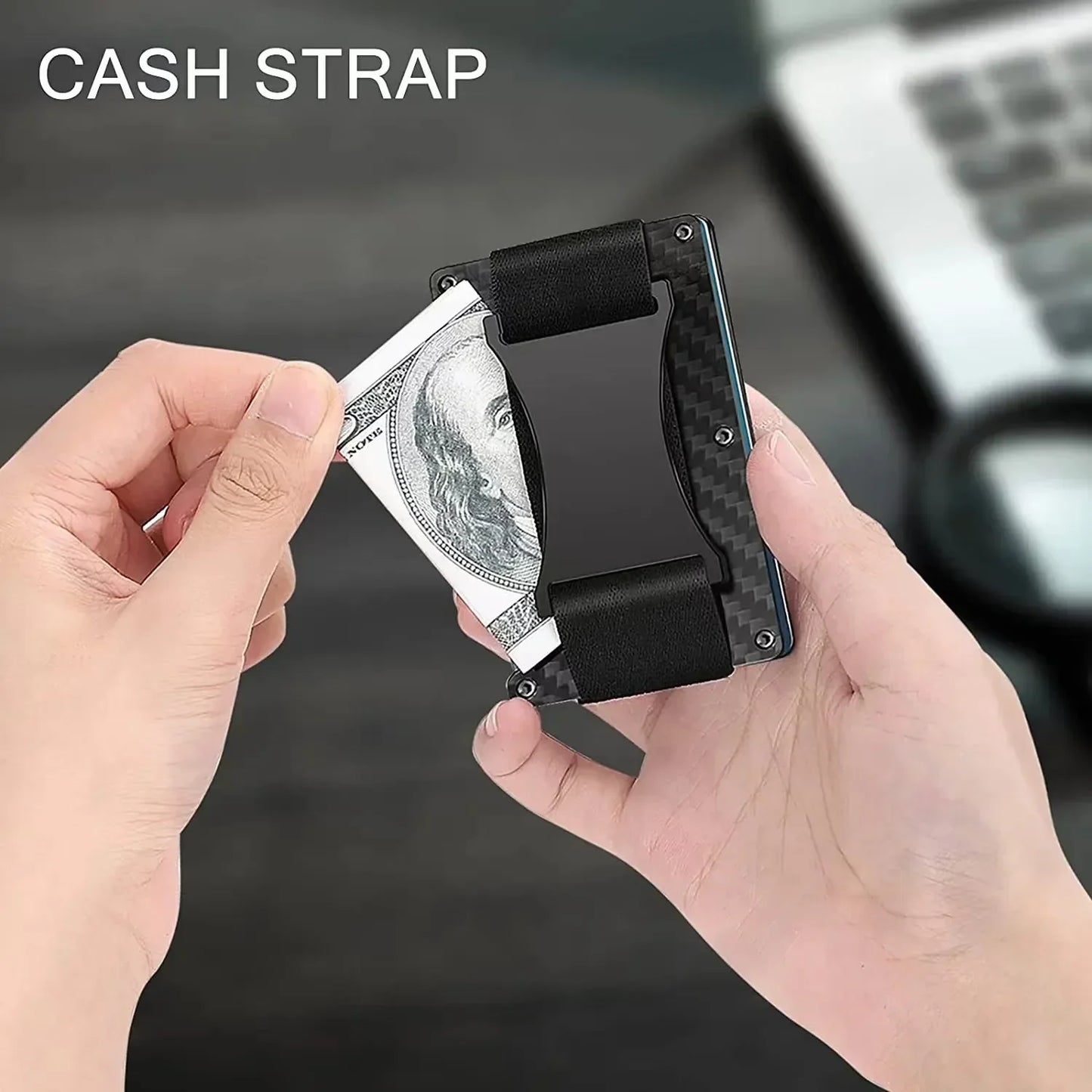 Carbon Fiber Minimalist Slim Wallet for Men – RFID-Blocking Credit Card Holder & Cashback Cardholder Case
