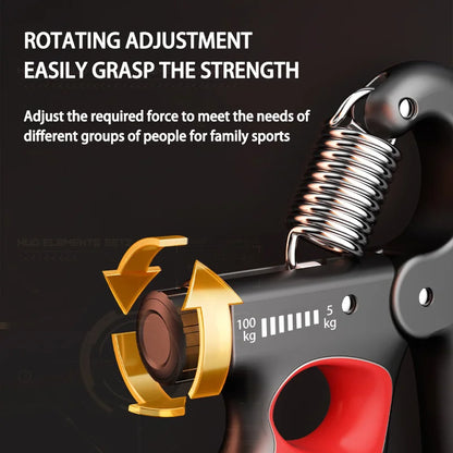 Adjustable Hand Grip Strengthener - 5-150KG Wrist Expander for Gym Training, Muscle Recovery & Hand Exercise Fitness