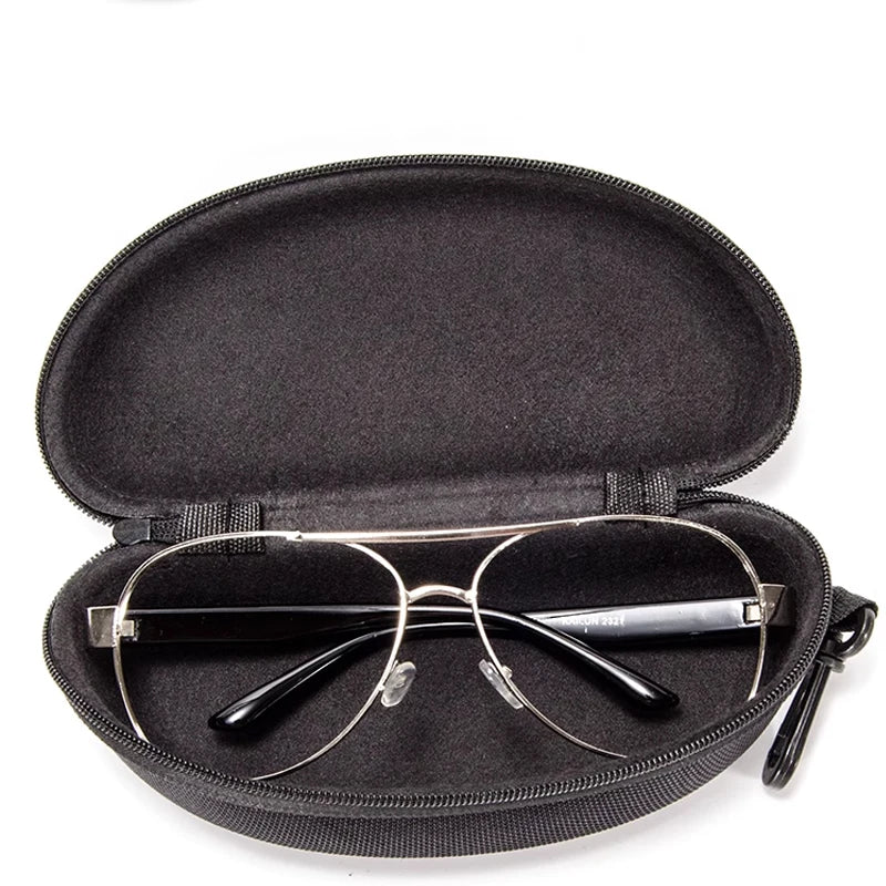 Hard Zipper Sunglasses & Reading Glasses Case - Durable Carry Bag for Travel & Storage, New