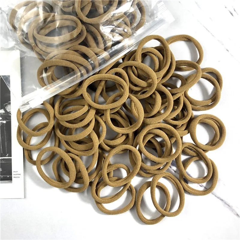 20/50PCS Hair Bands for Women & Girls - 4cm Elastic Rubber Ties, Simple Ponytail Holders & Hair Accessories