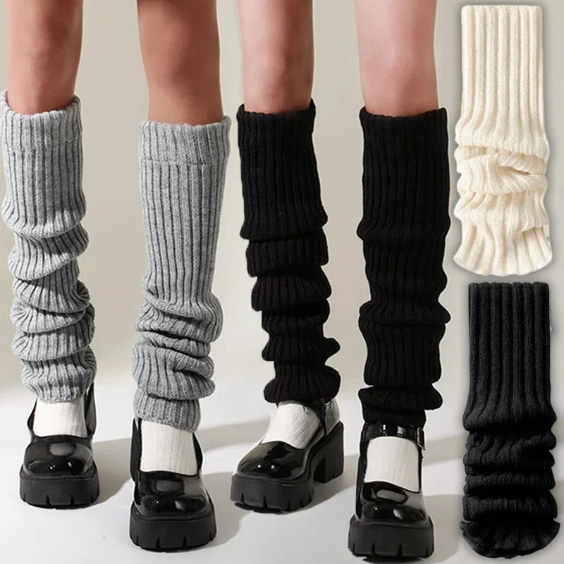 Wool Knitted Lolita Leg Warmers: Long Socks for Women - Y2K Autumn Winter Crochet Foot Cover, Arm Warmer, Boot Cuff Stockings