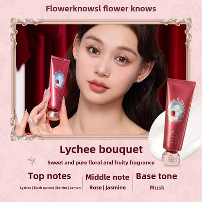 Flower Knows Strawberry Cupid Scented Hand Cream – Moisturizing & Nourishing Whitening Skin Care Lotion for Women 50ml