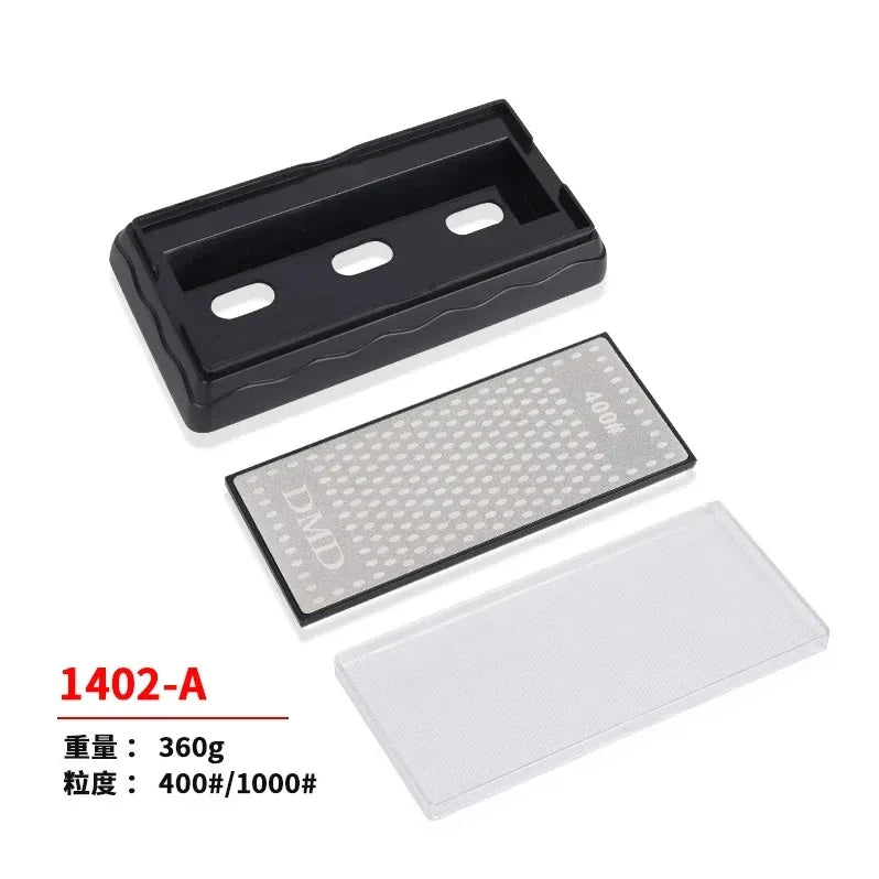 Double-Sided Diamond Sharpening Stone – Knife & Chef Whetstone 400/600/1000/1200 Grit Kitchen Sharpener
