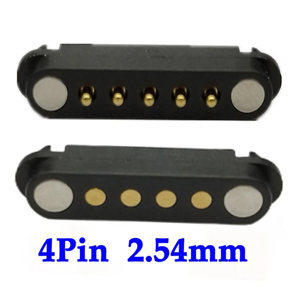 2A DC Magnetic Pogo Pin Connector Set - 2Pin 3Pin 4Pin 5Pin Spring Loaded Male Female Power Socket for Electronics Projects