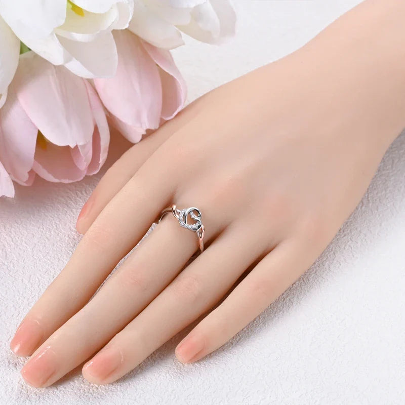 925 Sterling Silver Rings - Bow, Heart, Sun, Moon & Star Zircon Jewelry for Women, Birthday & Anniversary Gift