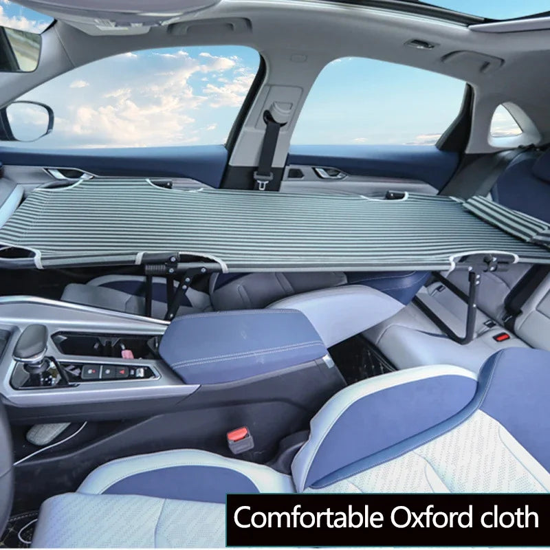General Motors Portable Folding Bed: Co-pilot Sleep Bed for Car Modification - Ideal for Camping, Travel, Rear Seat Comfort, and Car Accessories!