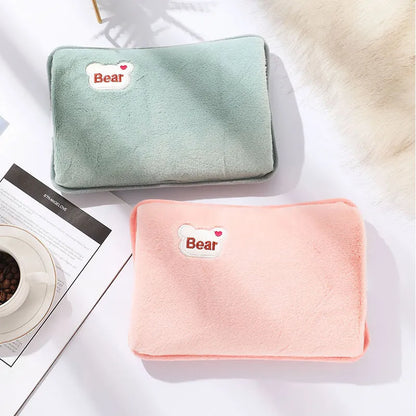 Rechargeable Electric Hot Water Bag - Soft Hand Warmer with EU Plug - Reusable and Convenient Pocket-Sized Warmth for Winter