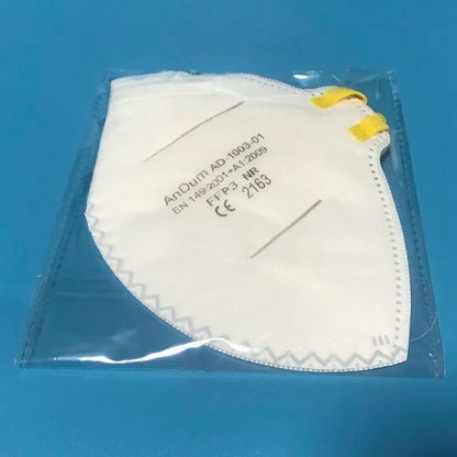 Head-Mounted FFP3 Mask — Adjustable 3D Respirator with EN149:2001 Protection Against Oily Particles