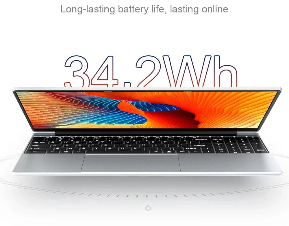 15.6" Laptop — Intel i7-8500Y, 16GB RAM, 1TB SSD, Windows 11 Pro Notebook with Fingerprint Unlock for Office & Gaming