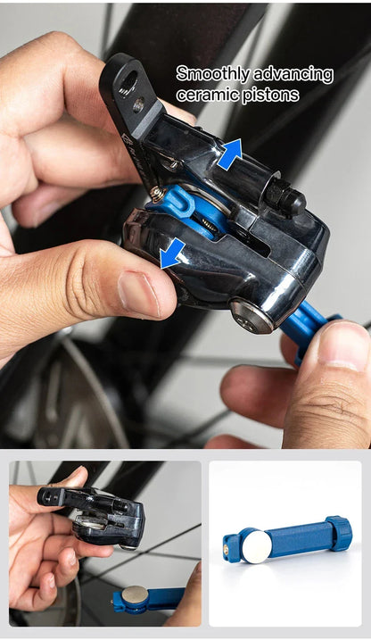 Durable Steel Bicycle Brake Pad Spreader – 360° Rotatable Hydraulic Disc Brake Caliper Piston Reset Tool