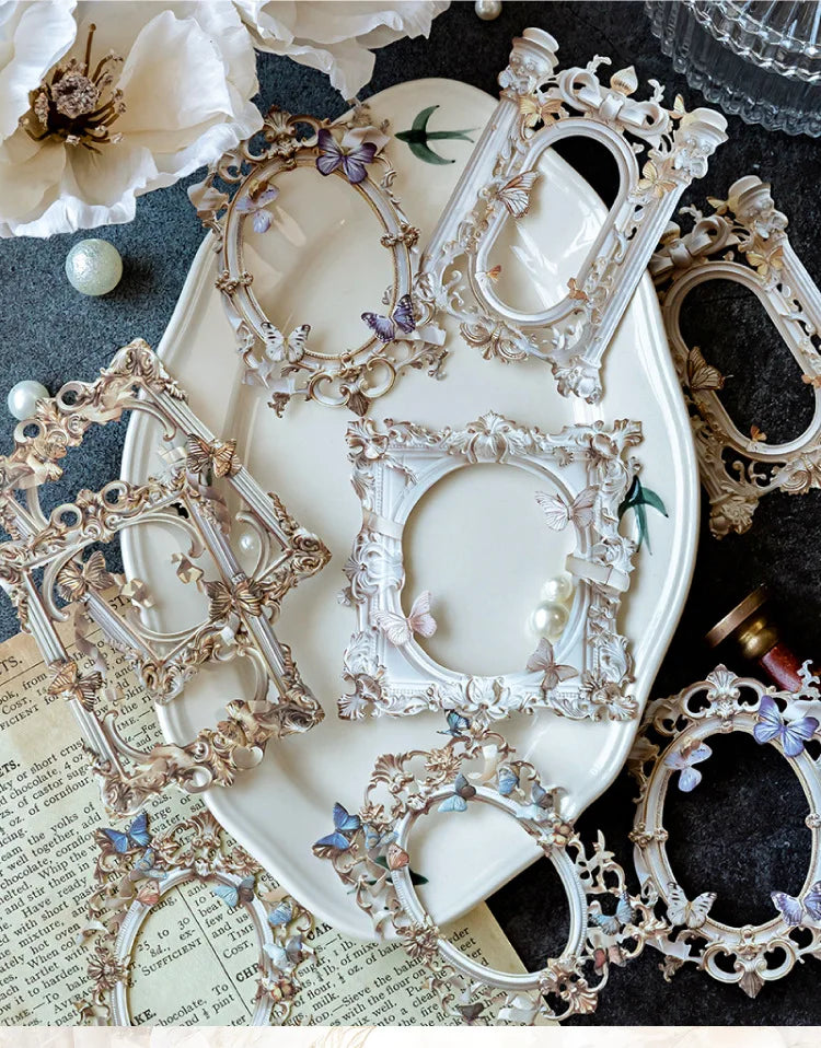 10 Pcs 3D Hollow Frame Card Paper for DIY Scrapbooking, Handmade Diary & Junk Journal Accessories