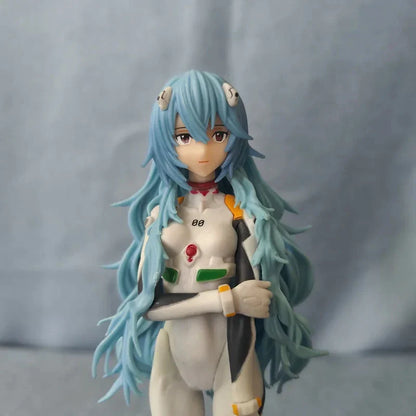 18cm NEON GENESIS EVANGELION Ayanami Rei & Asuka Action Figures – PVC Anime Model Figurines for Collection