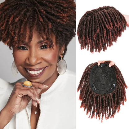 Short Crochet Synthetic Wig with Clips – Afro Braided Half Dreadlock Hair Extensions for Men & Women