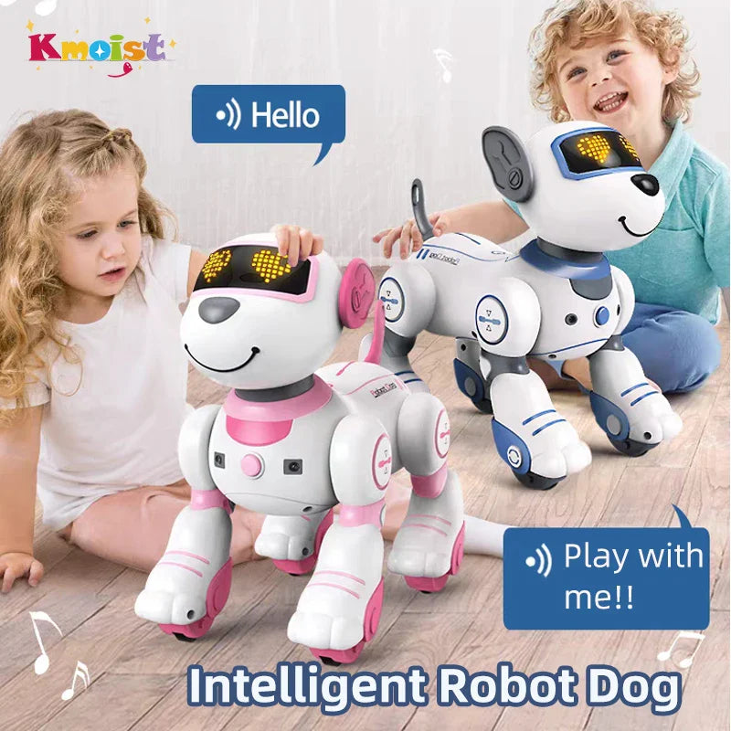 2-in-1 Intelligent Remote Control Robot Dog – Programmable Stunt & Voice Command Toy with Touch & Music for Kids