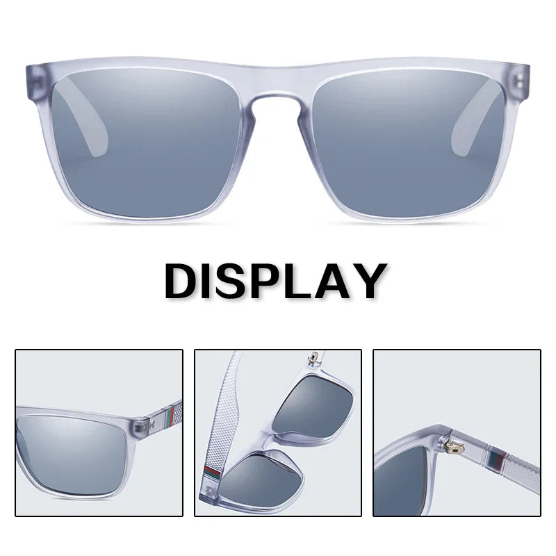 Square Vintage Polarized Sunglasses – Retro UV400 Driving & Fishing Sun Glasses for Men & Women