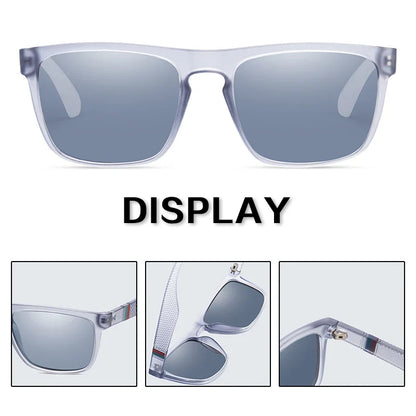 Square Vintage Polarized Sunglasses – Retro UV400 Driving & Fishing Sun Glasses for Men & Women