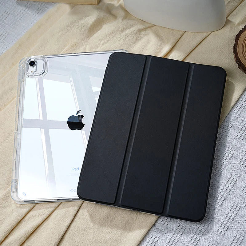 iPad Protective Case - 2025 Air 11 M3 M4 Pro 11 Inch Cover with Apple Pencil Holder for iPad 10th 9th Generation