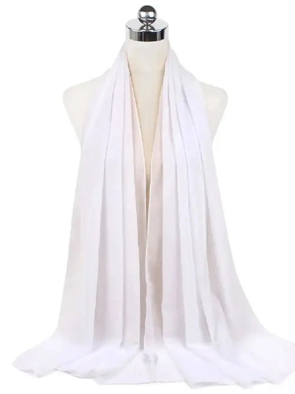 Women’s Solid Chiffon Instant Hijab – Ready-to-Wear Islamic Scarf, Muslim Shawl & Arab Head Wrap