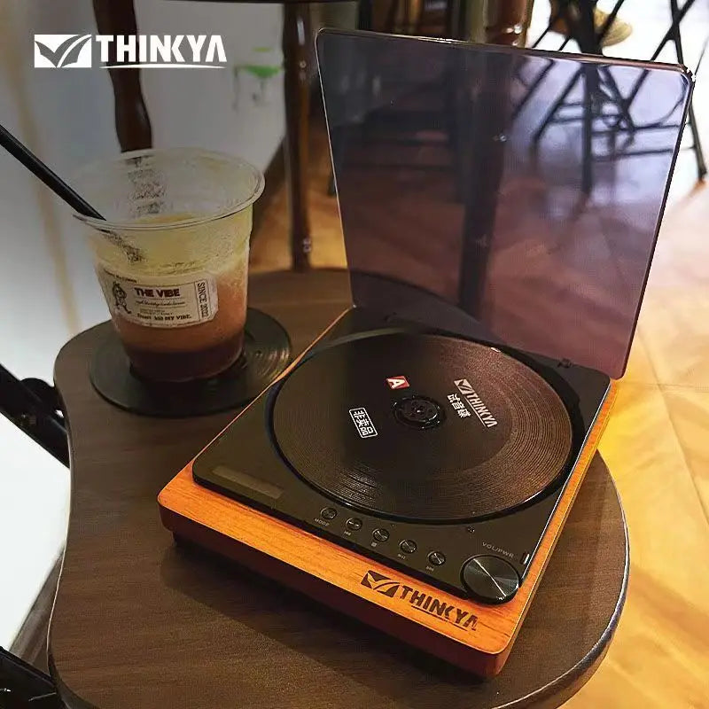 Wooden HIFI CD Player – Bluetooth 5.1, Digital Optical Output, USB Lossless Playback, Infrared Remote Control