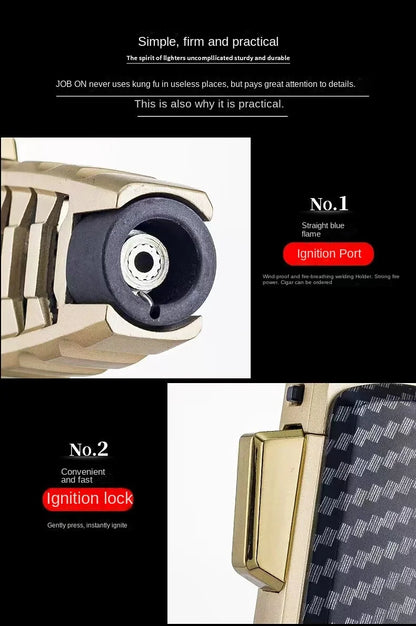 New JOBON Windproof Pen Jet Butane Lighter — Metal Airbrush Torch for Cigar, BBQ & Kitchen