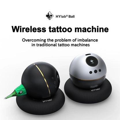 HYlab Professional Tattoo Machine - Lightweight Ball-Style Tattoo Gun for Lining & Shading, Powerful Rotary Design