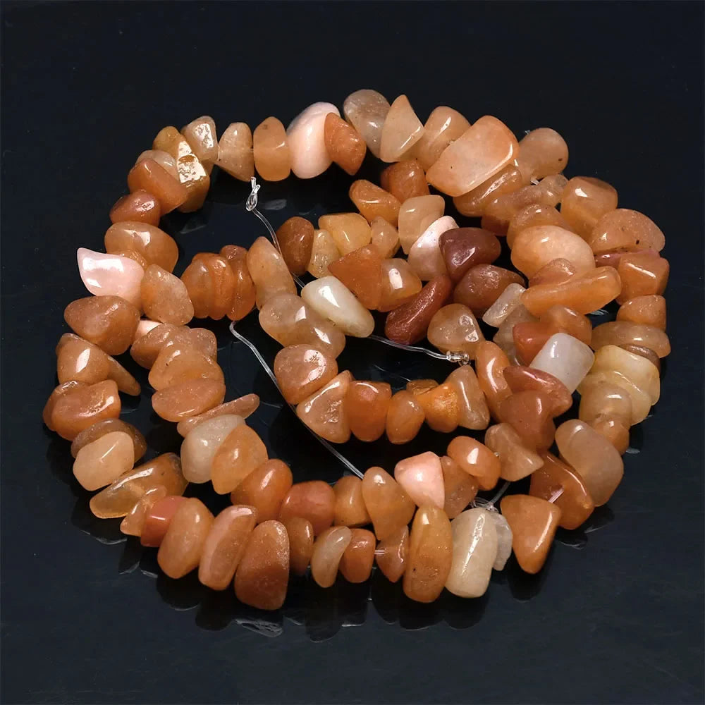 16 Inch Natural Stone Chip Beads - 5-8mm Irregular Crystal Agate Gravel Beads for DIY Bracelets & Jewelry Making