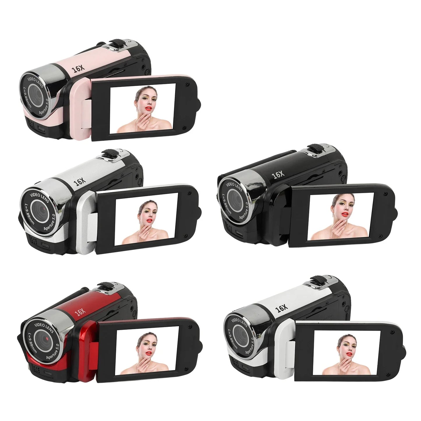D90 1080P 16MP Digital Camera – 2.4" Rotatable Screen, 16X Zoom, HD Video Recorder with Fill Light