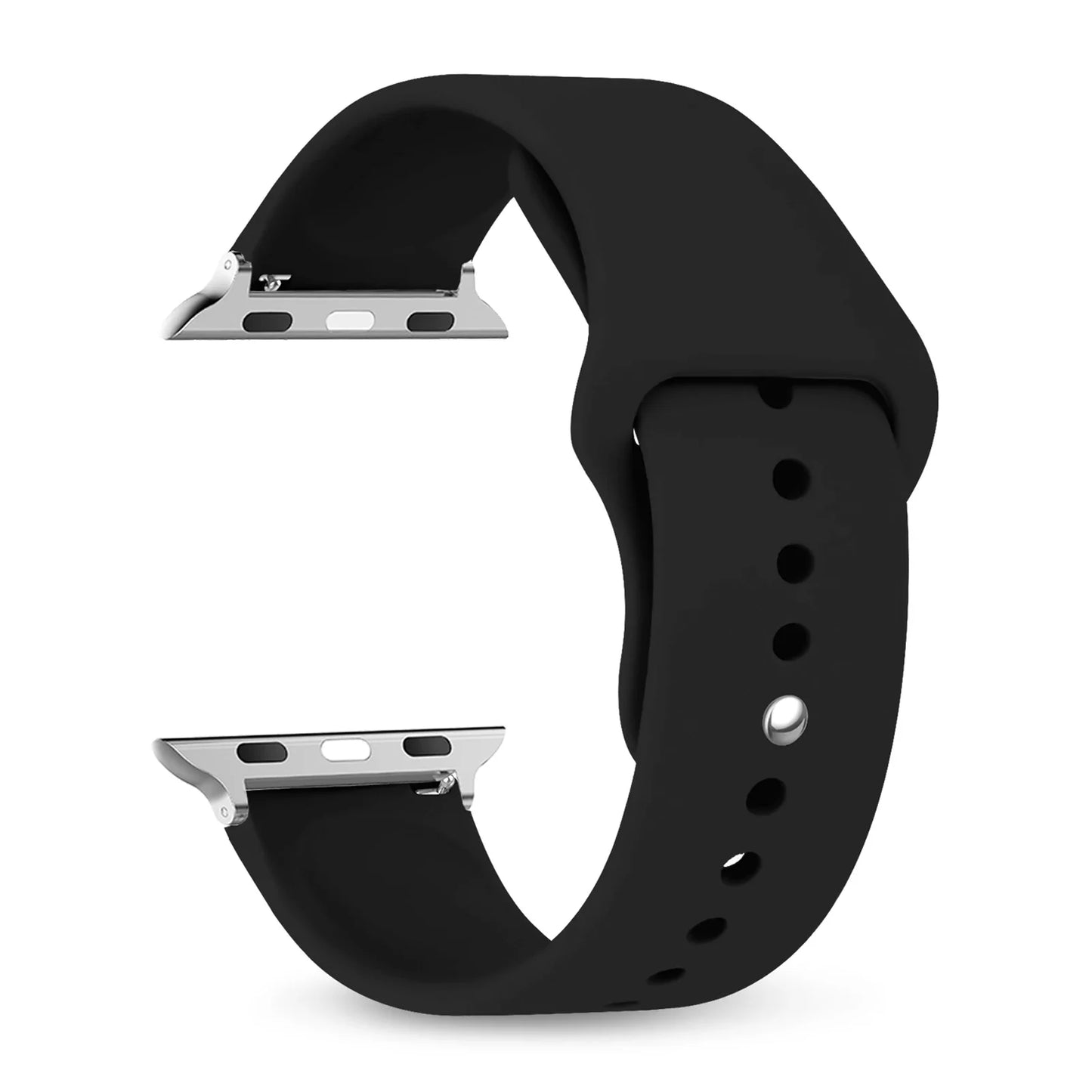 Silicone Apple Watch Band Strap - Sport Replacement Bracelet for iWatch Series Ultra 2, 9, 8, 7, 6, SE 38mm-49mm