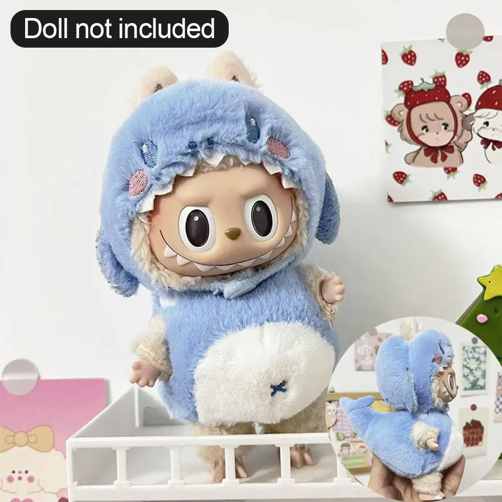 Cute Knitted Clothes Keychain – Outfit for 17cm Labubu/Macaron Doll, Kids & Girl Gifts
