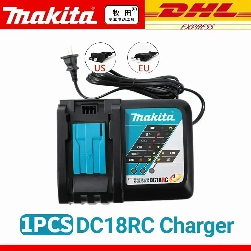 100% Original Makita 18V Lithium Battery – 6Ah/5Ah/3Ah Compatible with DTW700, DDF487, DTD173, DGA404, HR140D, DJV182 Tools