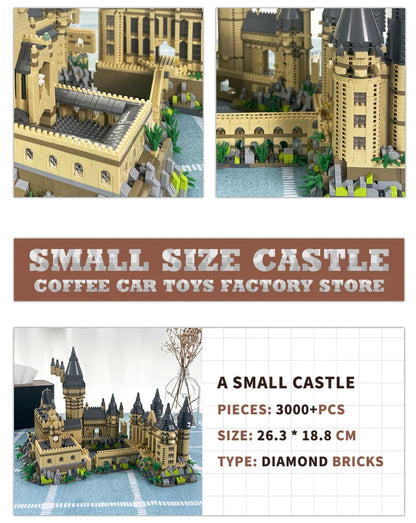 Creative Magic School Diamond Bricks Set — Medieval Castle MOC Building Blocks DIY Toy for Kids & Adults, Perfect Christmas Gift