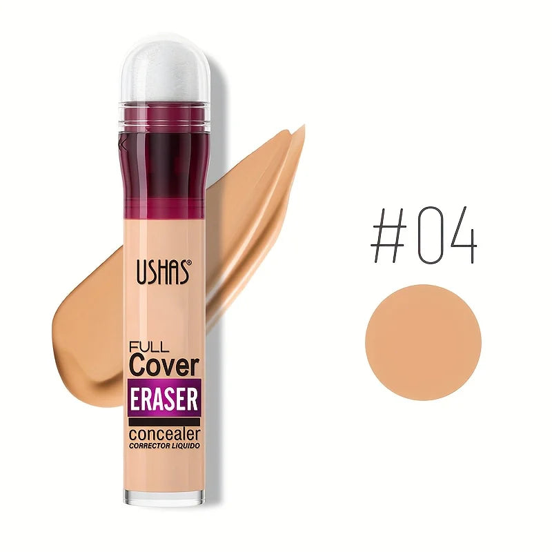 New Sponge Head Concealer – Long-Lasting Liquid Foundation for Dark Circles, Freckles, Acne, Pigmentation & Blemishes, Moisturizing Formula