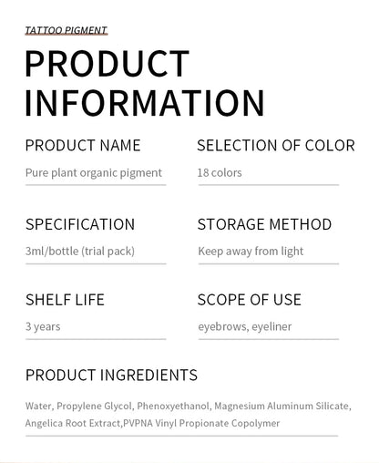 3ml Milk Tea Pigment Ink – Semi-Permanent Makeup Colors for Eyebrow, Eyeliner & Lip Microblading