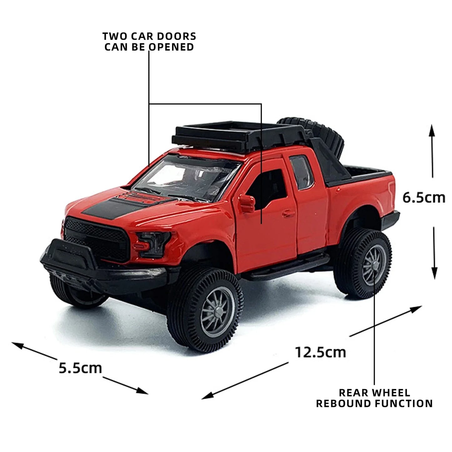 1:36 F-150 Alloy Car Model – Spring-Back Action Toy for Kids | Realistic Replica Vehicle