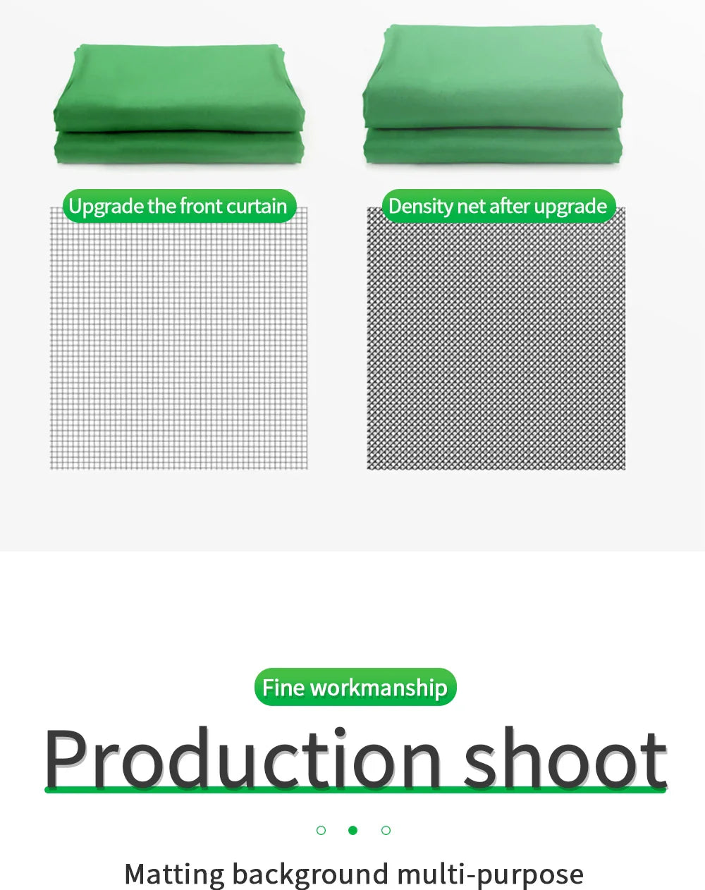Photography Backdrop Cloth — White, Black, Blue, Green Chroma Key Studio Background
