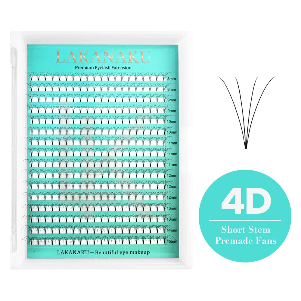 LAKANAKU 320 Fans Premade Volume Lashes – Fluffy Imported Material Eyelash Extensions, All Sizes