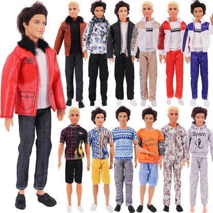 30cm Ken Doll Clothes – Pop Suit Top & Pants Outfit for Boys, Holiday Gift Doll Accessories