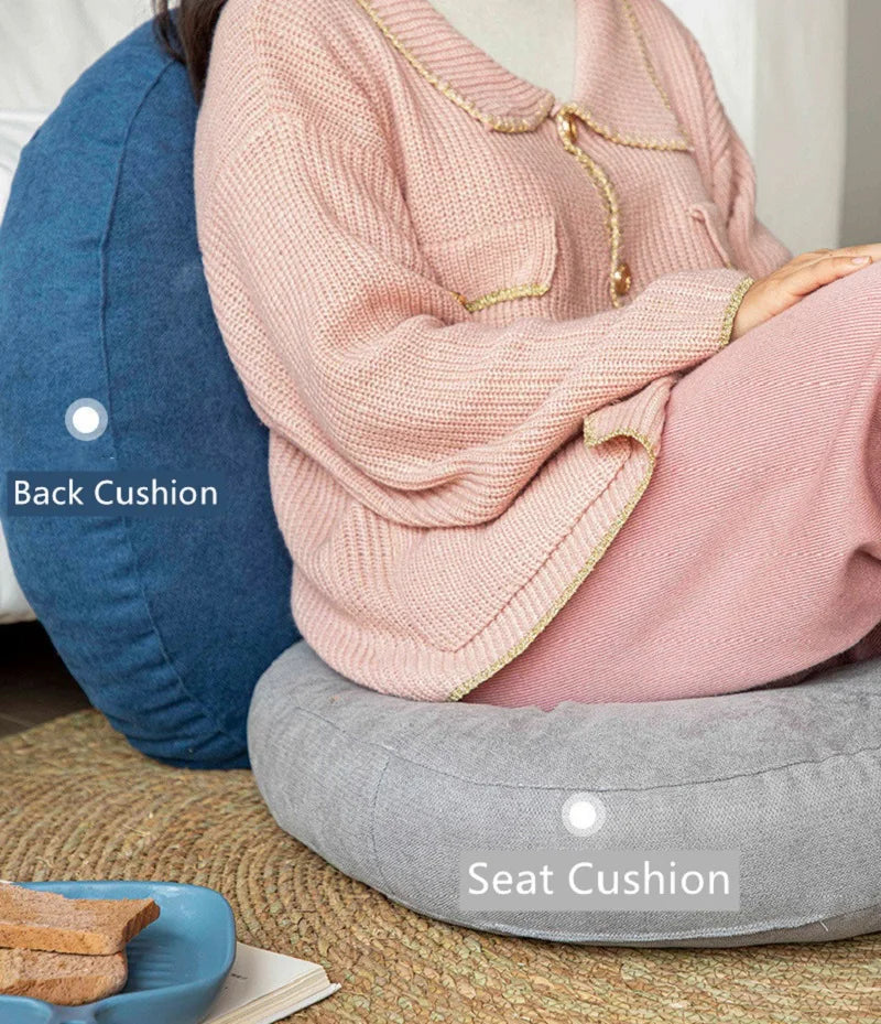 Solid Color Floor Seat Pillow – Round Meditation & Yoga Cushion for Sofa, Bed, Car Seat, and Pouf Mat