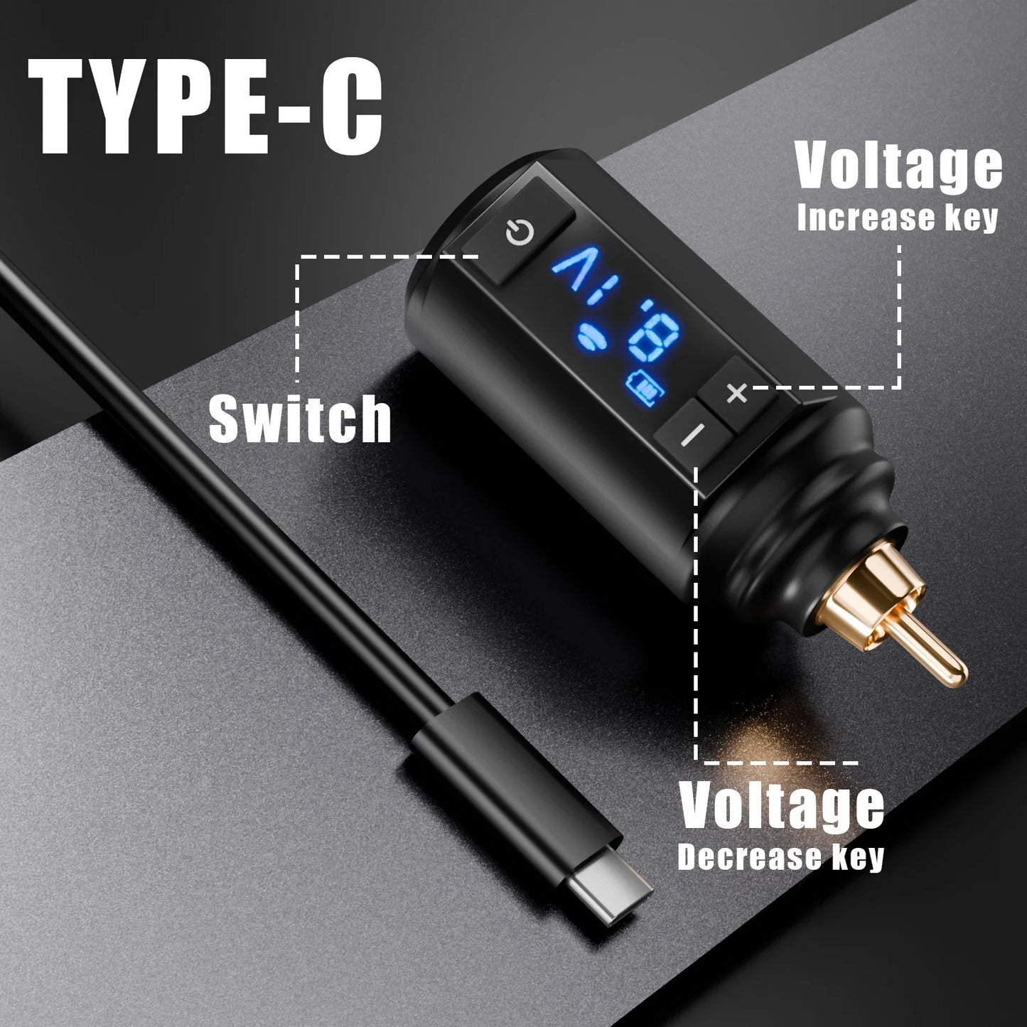 POSEIDON Lightweight Tattoo Pen Kit – Wireless Permanent Makeup Tattoo Machine with Power Supply & Gun Kit