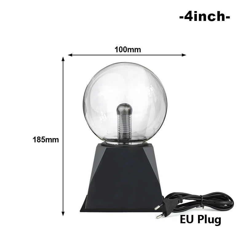 Magic Crystal Plasma Ball Lamp – LED Night Light for Kids, Bedroom & Gifts (3–8 Inch)