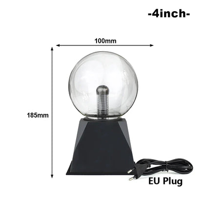 Magic Crystal Plasma Ball Lamp – LED Night Light for Kids, Bedroom & Gifts (3–8 Inch)