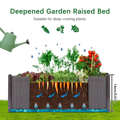 Large Plastic Flower Pot Box – Indoor & Outdoor Planting Container for Vegetables and Garden Decoration