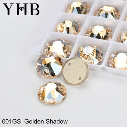 YHB XIRIUS AB Moonlight Glass Crystal — Flatback Sew-On Rhinestones for Garments, Clothes & Bags