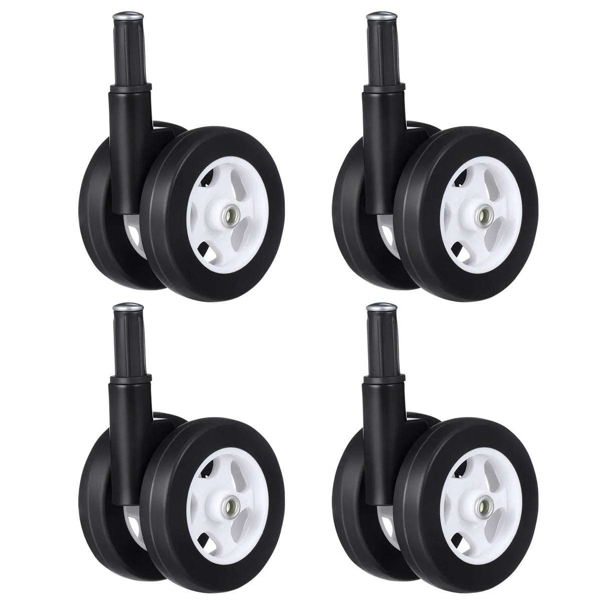 4-Piece Baby Stroller Wheel Set - Quiet Smooth Replacement Casters for Infant Walkers