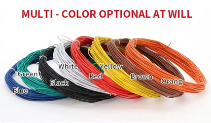UL1007 Single Core Copper Wire (5–20M) – PVC Insulated Tinned Solid Electrical Cable 14–26 AWG