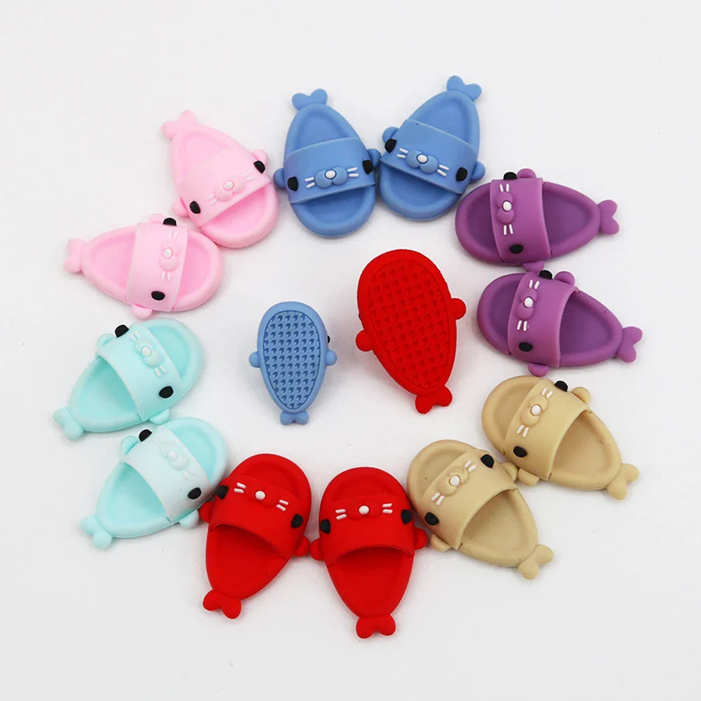 17cm Labubu Doll Shark Slippers — Fun & Stylish Casual Shoes for Dolls (Shoes Only)