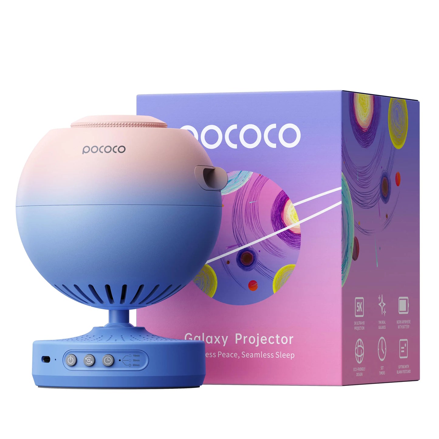 POCOCO Galaxy Projector - Star Night Light Lamp with HD Soft Light for Kids